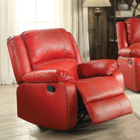 red rocker recliner vacherie red acme zuriel rocker recliner red pu walmartcom red rocker recliner vacherie red acme zuriel rocker recliner red pu walmartcom